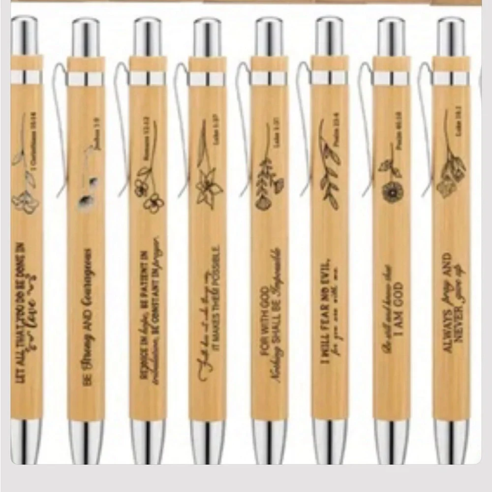 10 Gift Set-Christian scripture notepad,bamboo pen & bamboo bookmark. Gift Sets